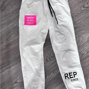 Replay White Joggers